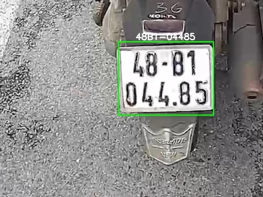 Kết quả hệ thống phát hiện và đọc biển số xe Việt Nam